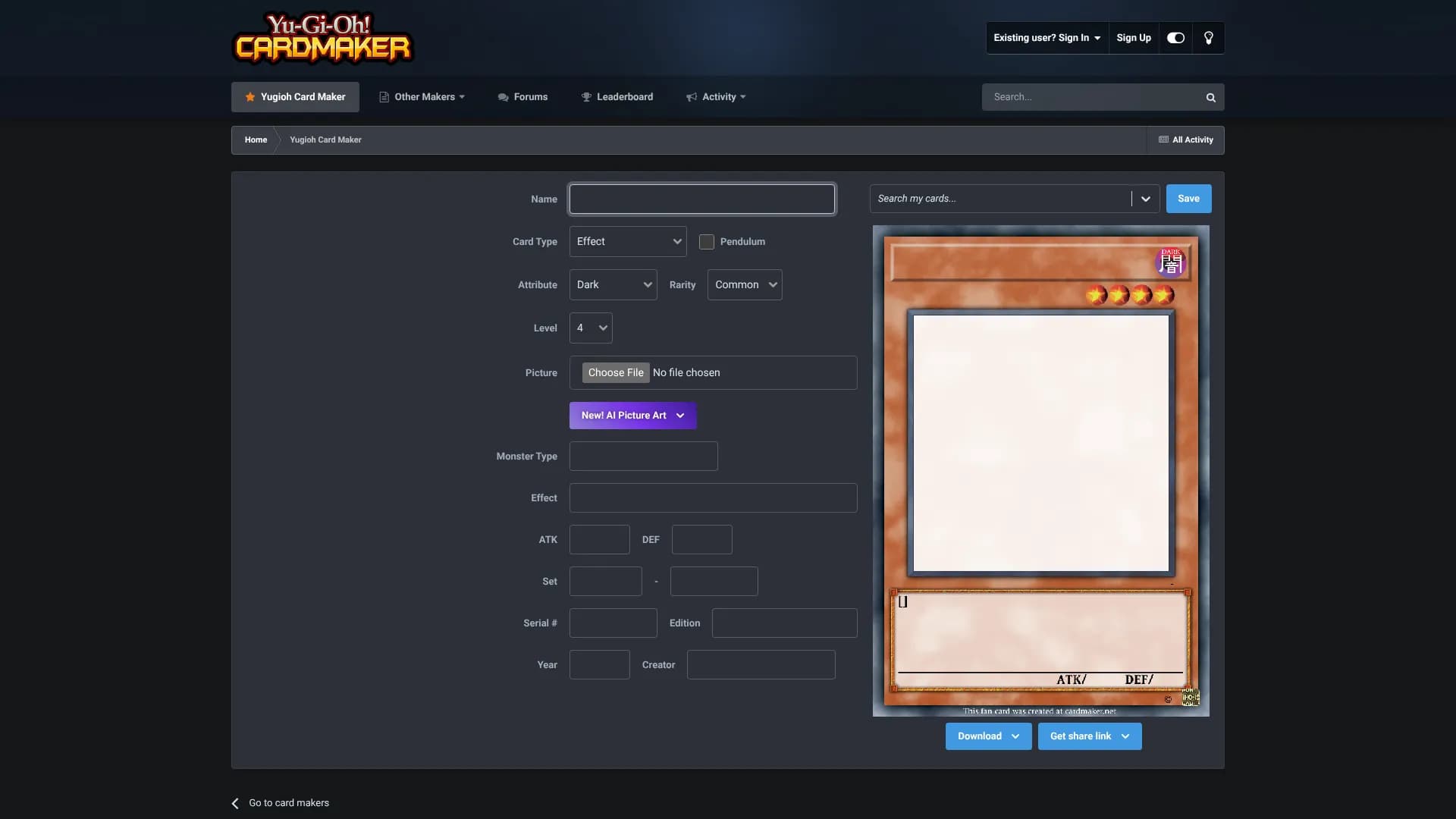 CardMaker - Yugioh Card Maker