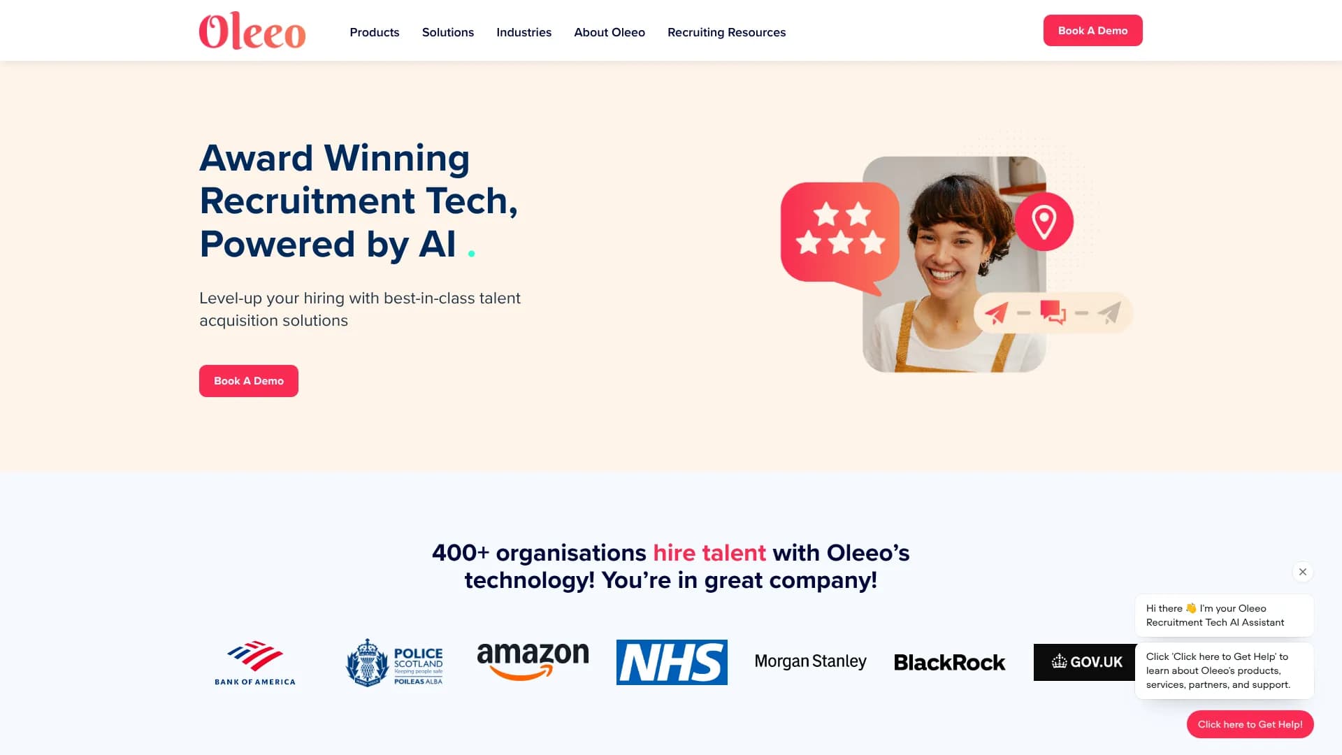 Oleeo Recruitment Tech AI Assistant