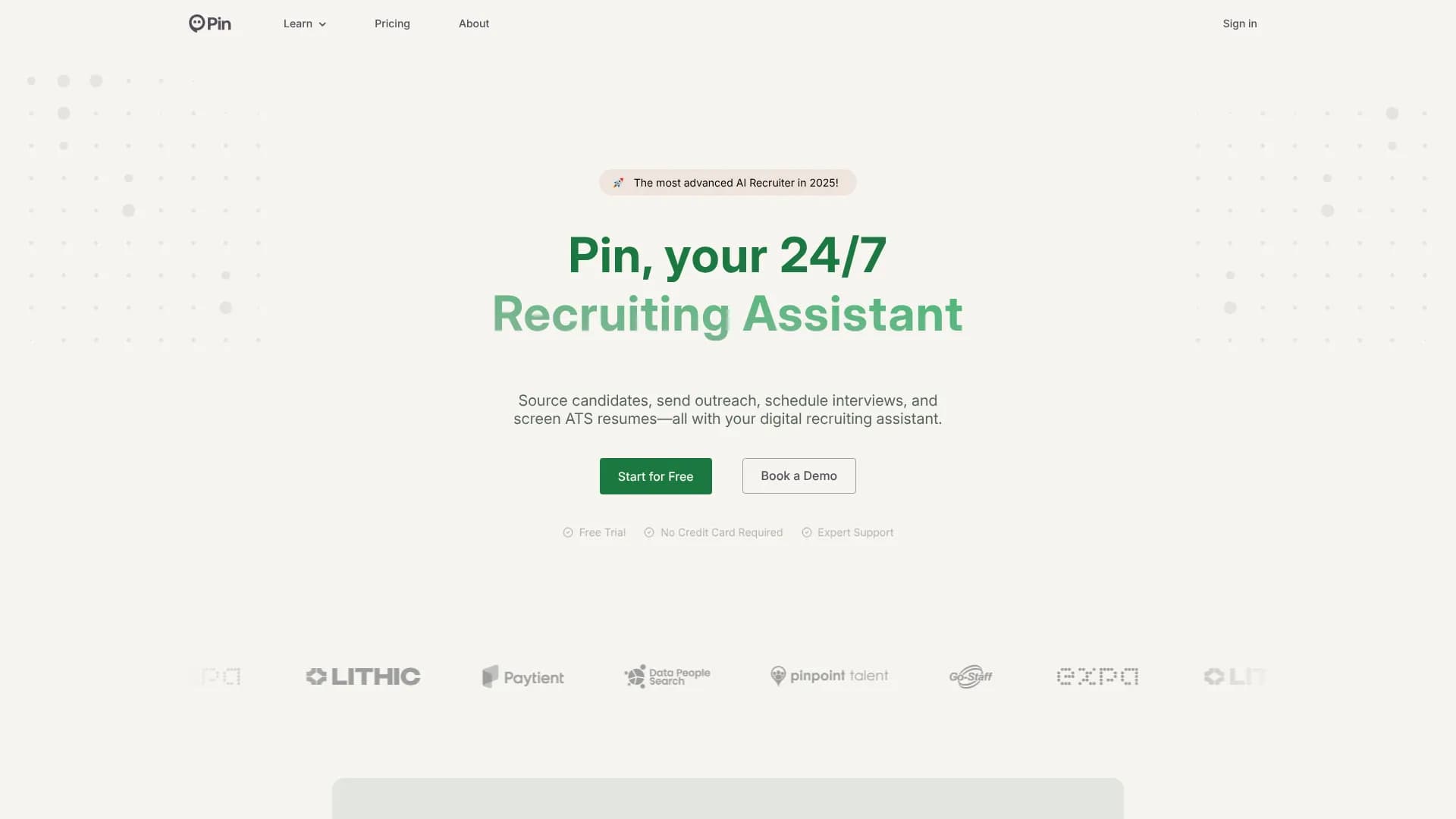 Pin — 24/7 AI Recruiting Assistant