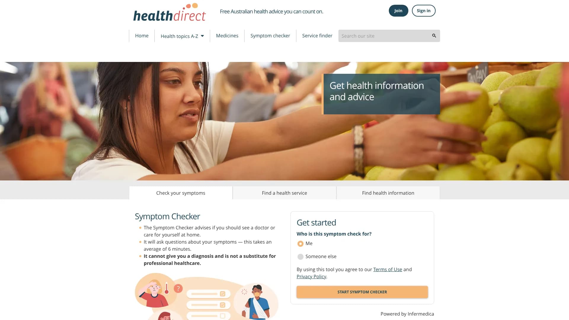 Symptom Checker — free Australian health advice