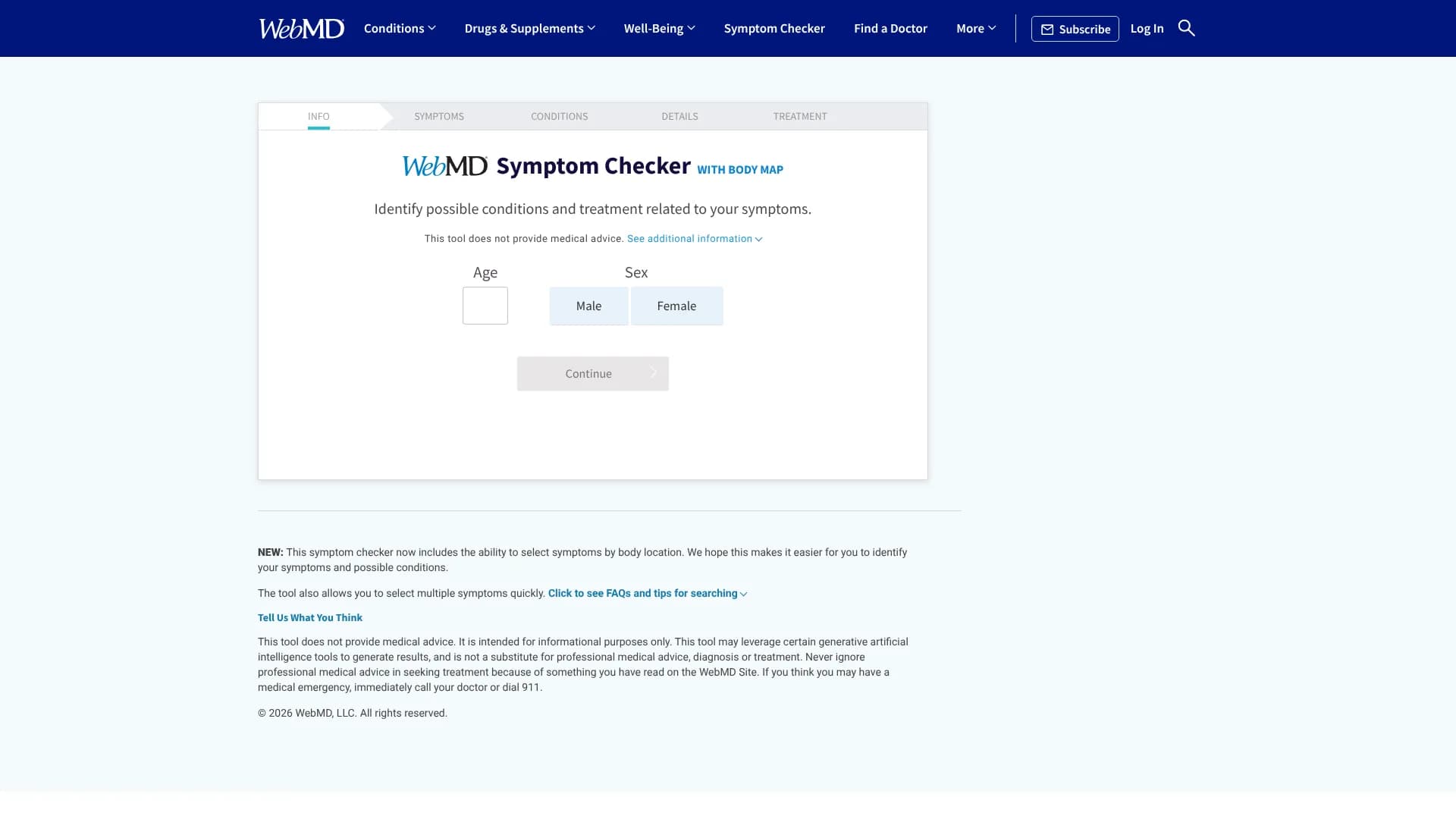 WebMD Symptom Checker
