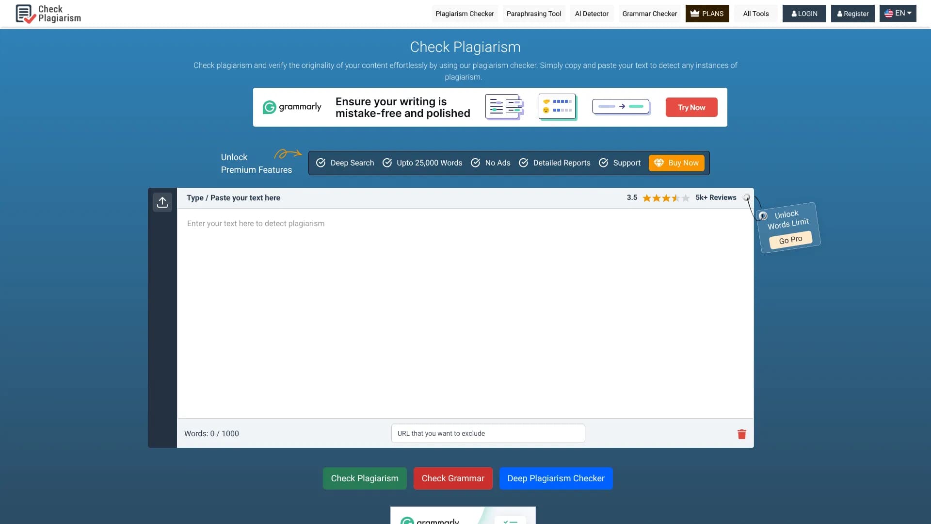 Check-Plagiarism AI Detector