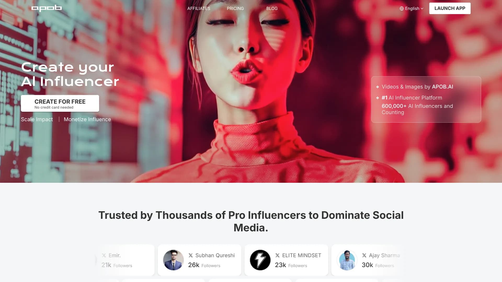 APOB.AI — AI Influencer Generator