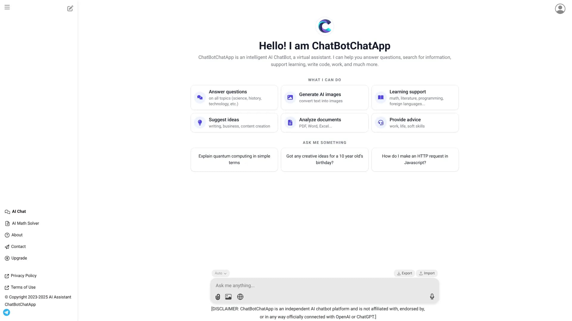 ChatBotChatApp