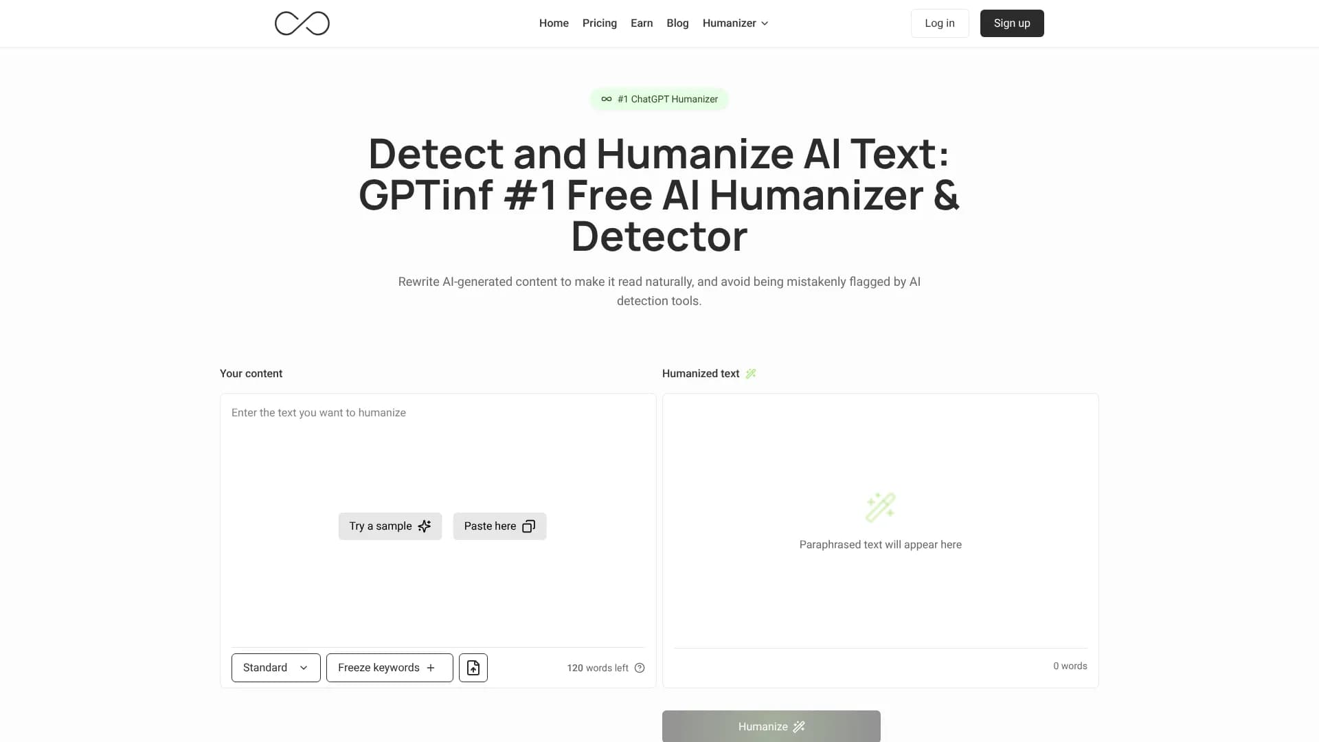 GPTinf — ChatGPT Humanizer (short)