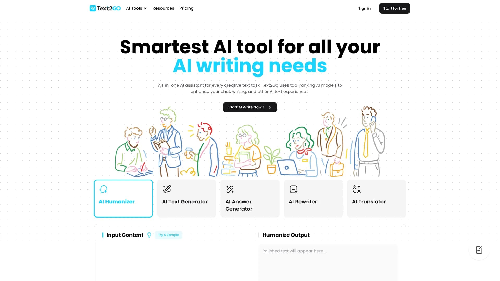 Text2Go — All-in-one AI writing assistant