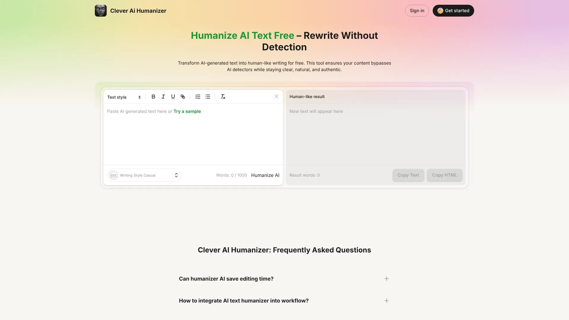 Clever AI Humanizer