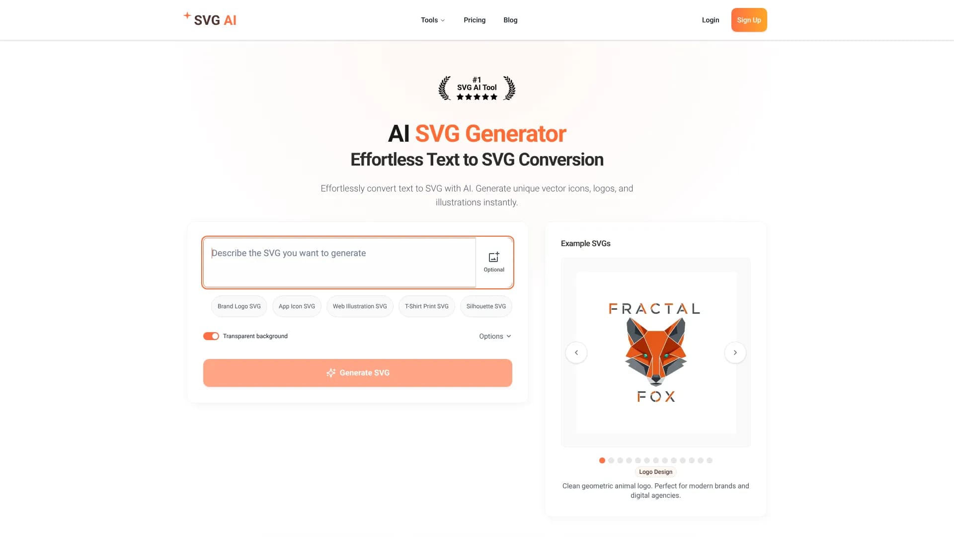 SVG AI — Text to SVG Generator