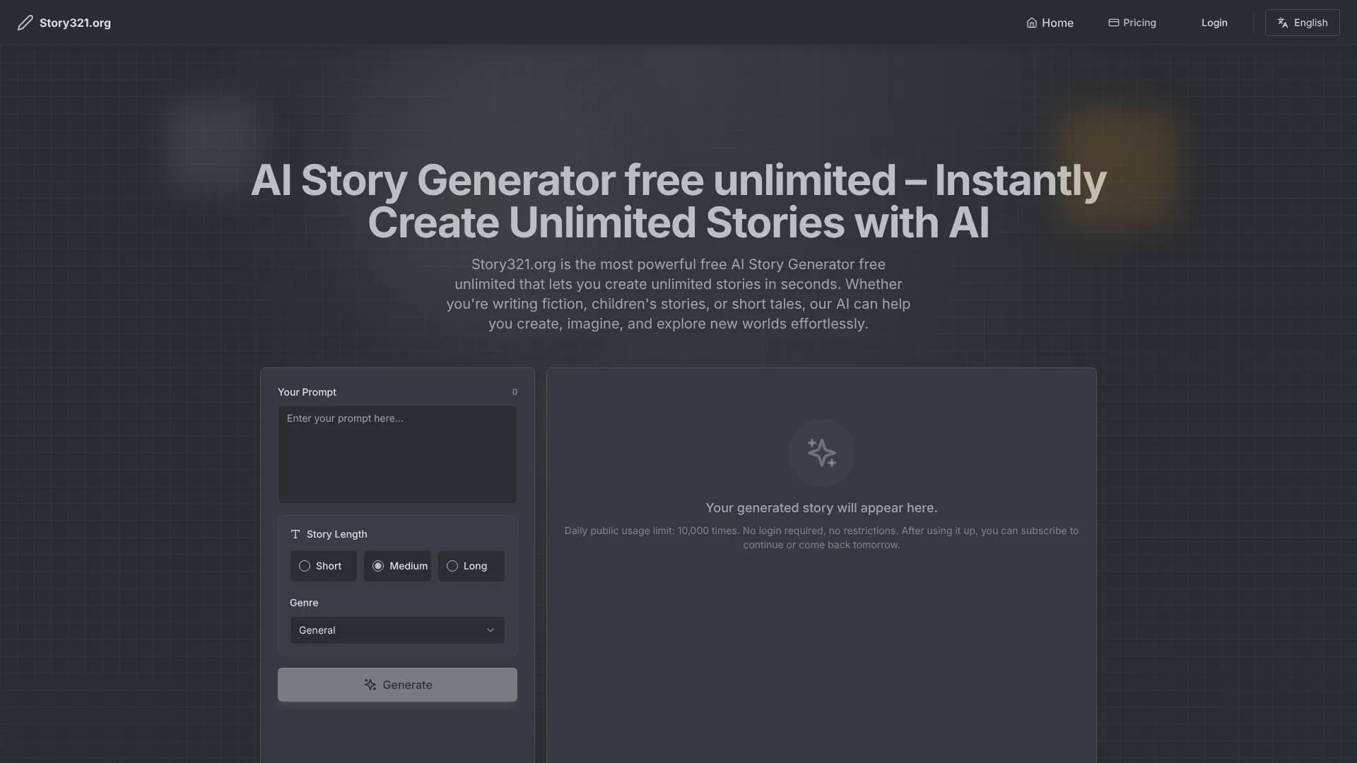 Story321 — AI Story Generator