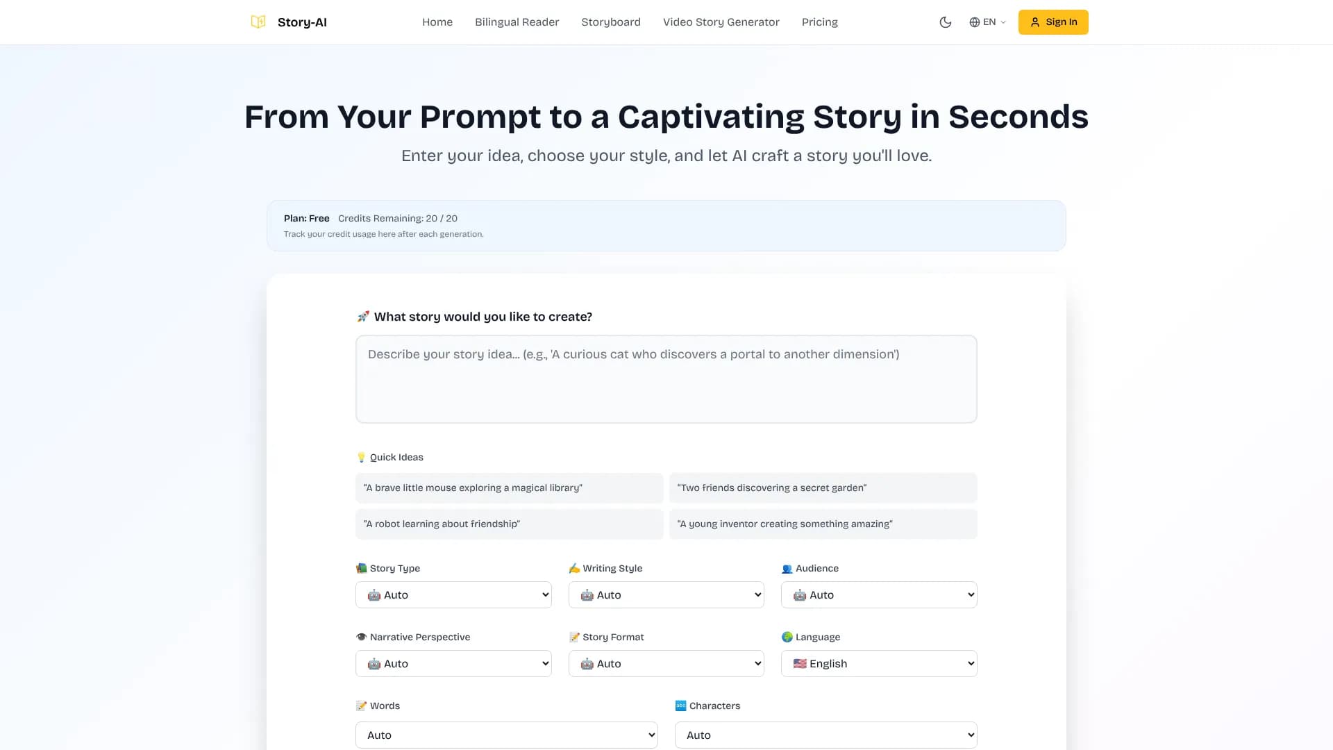 AI Short Story Generator