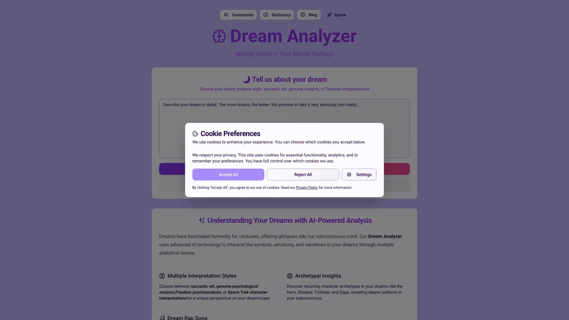Dream Analyzer