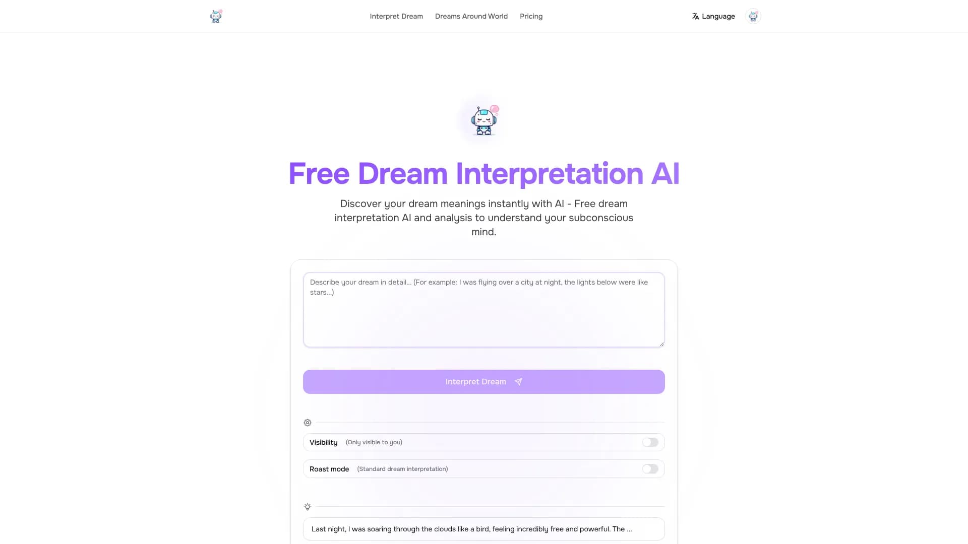 Dream Interpretation AI