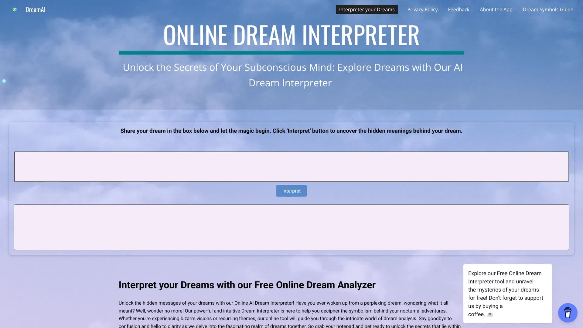 Online Dream Interpreter