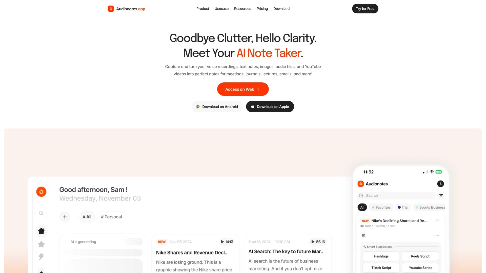 Audionotes — AI Note Taker