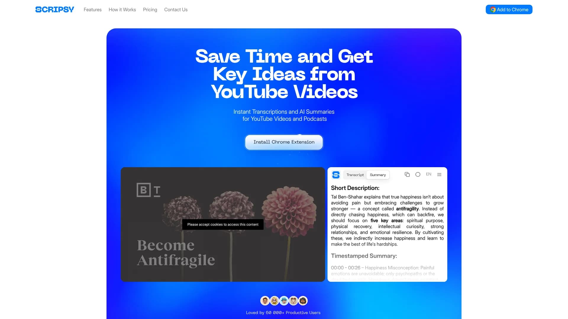Scripsy — YouTube Transcriber & Summarizer