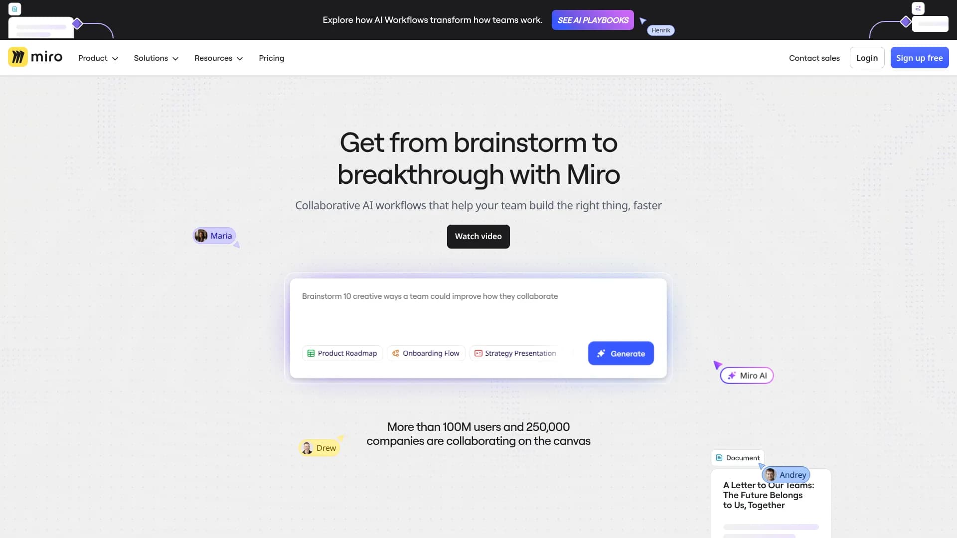 Miro: Storyboard AI