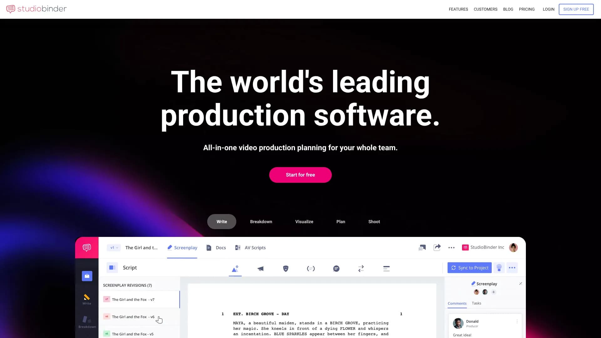 StudioBinder Online Storyboard Creator