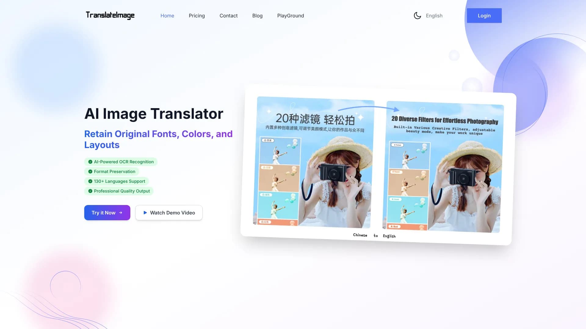 AI Image Translator — Retain original fonts, colors & layouts