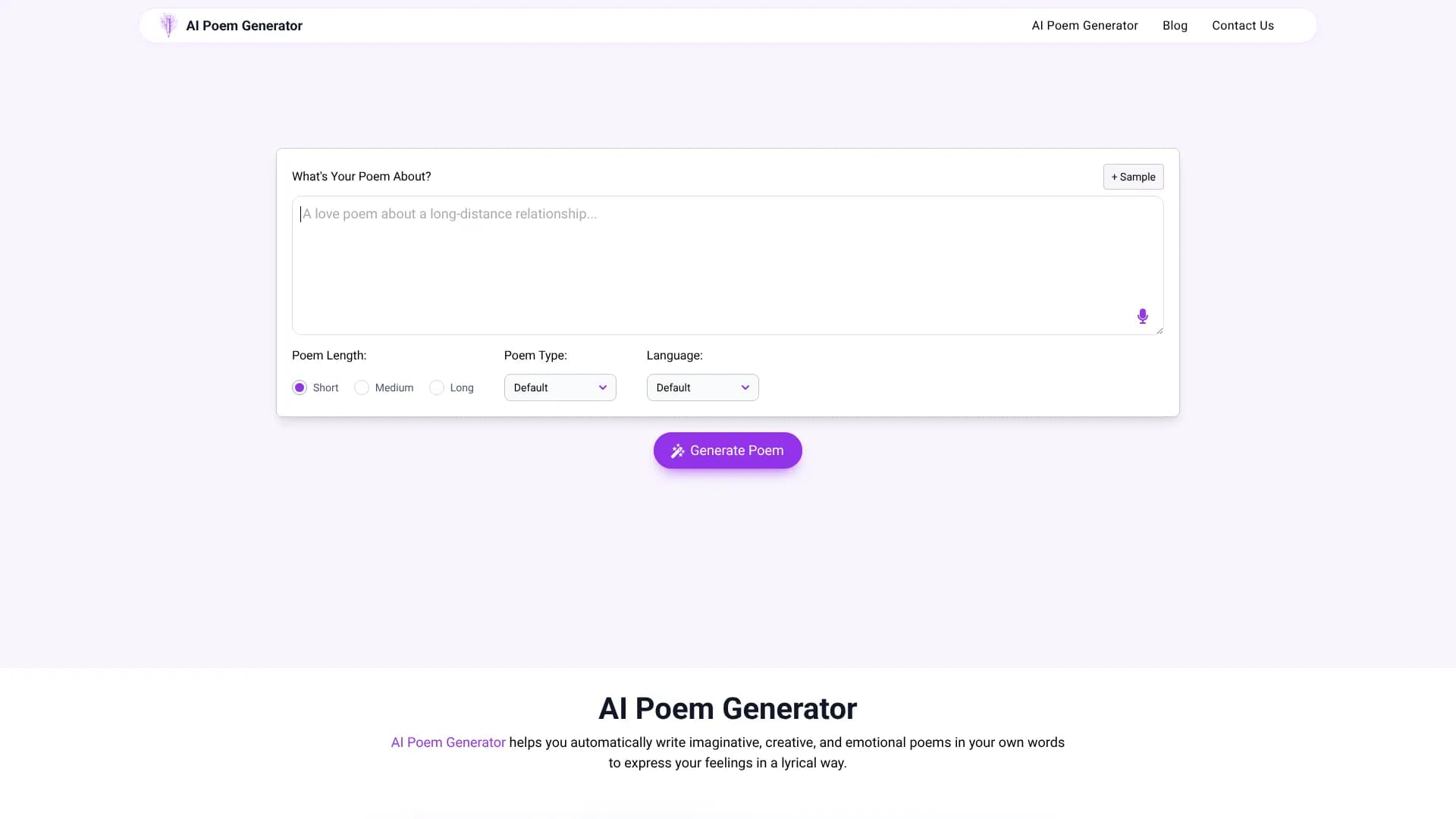 AI Poem Generator