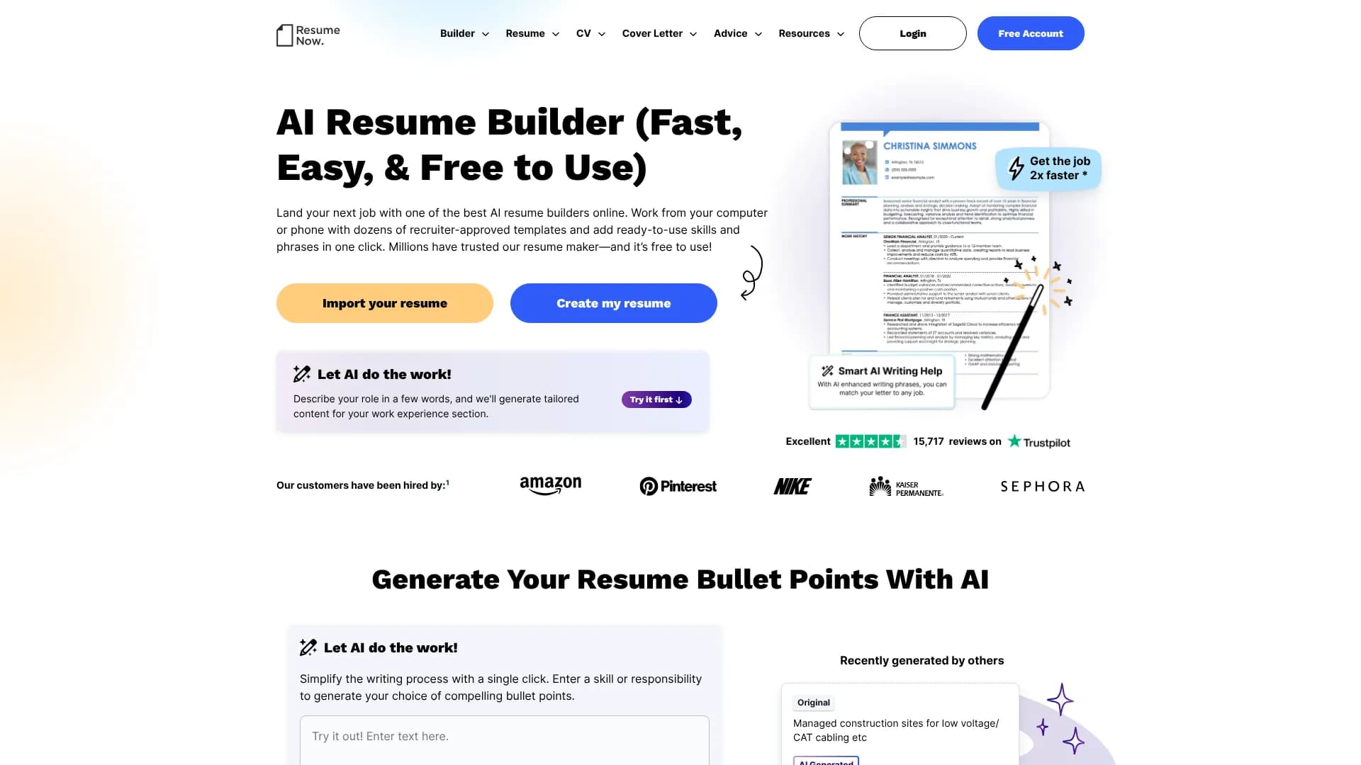 Resume-Now AI Resume Builder