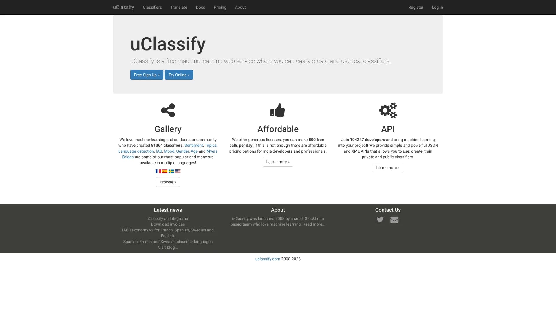 uClassify