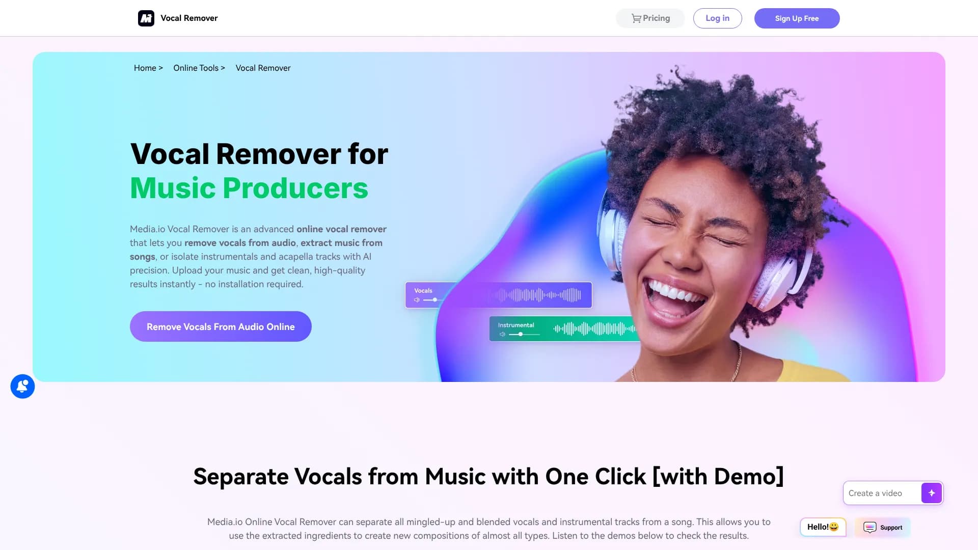 Free AI Vocal Remover