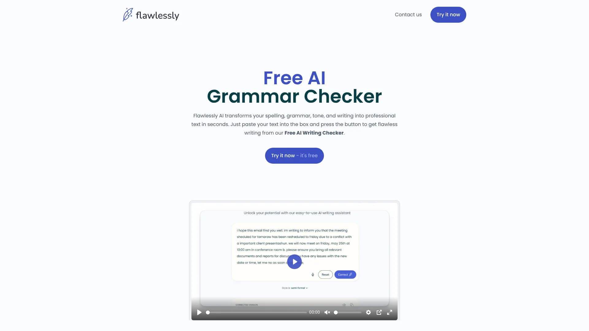 Flawlessly AI — Free AI Grammar Checker
