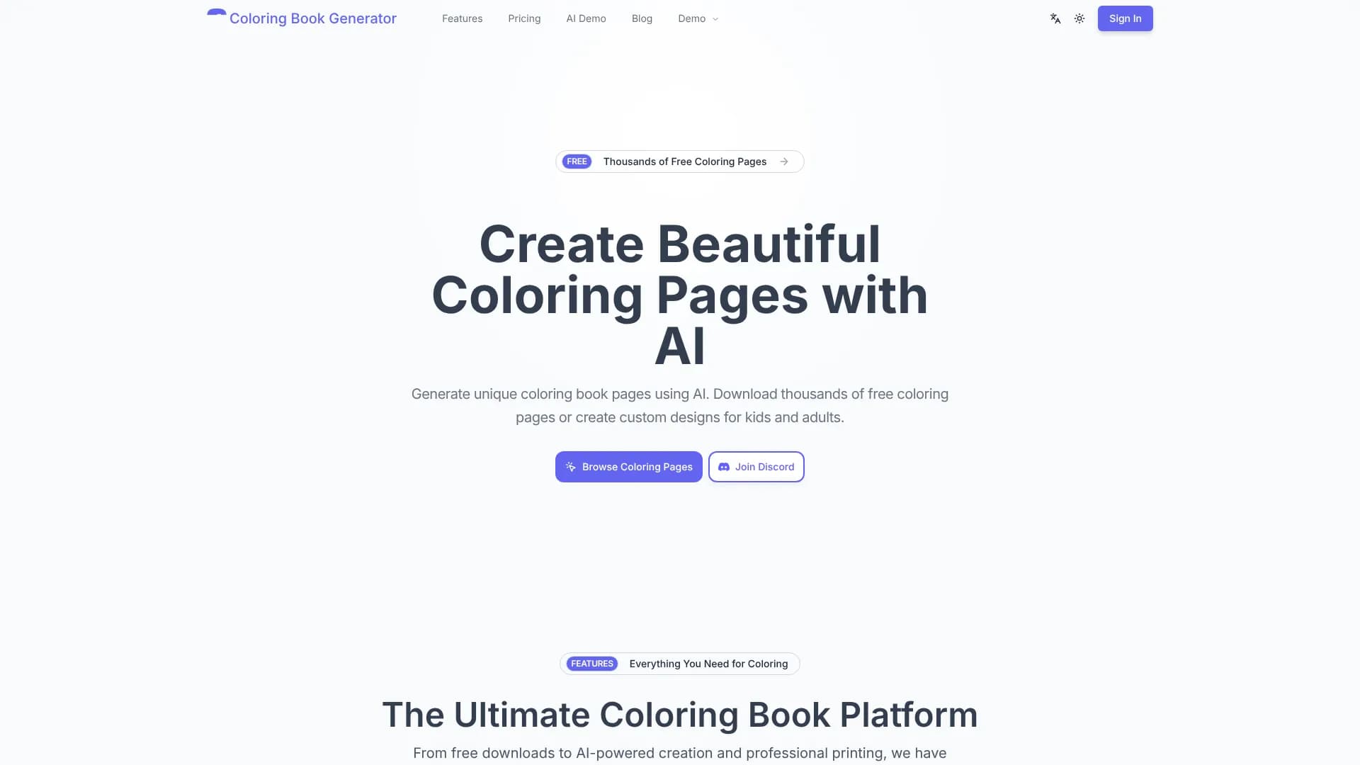 Coloring Book Generator