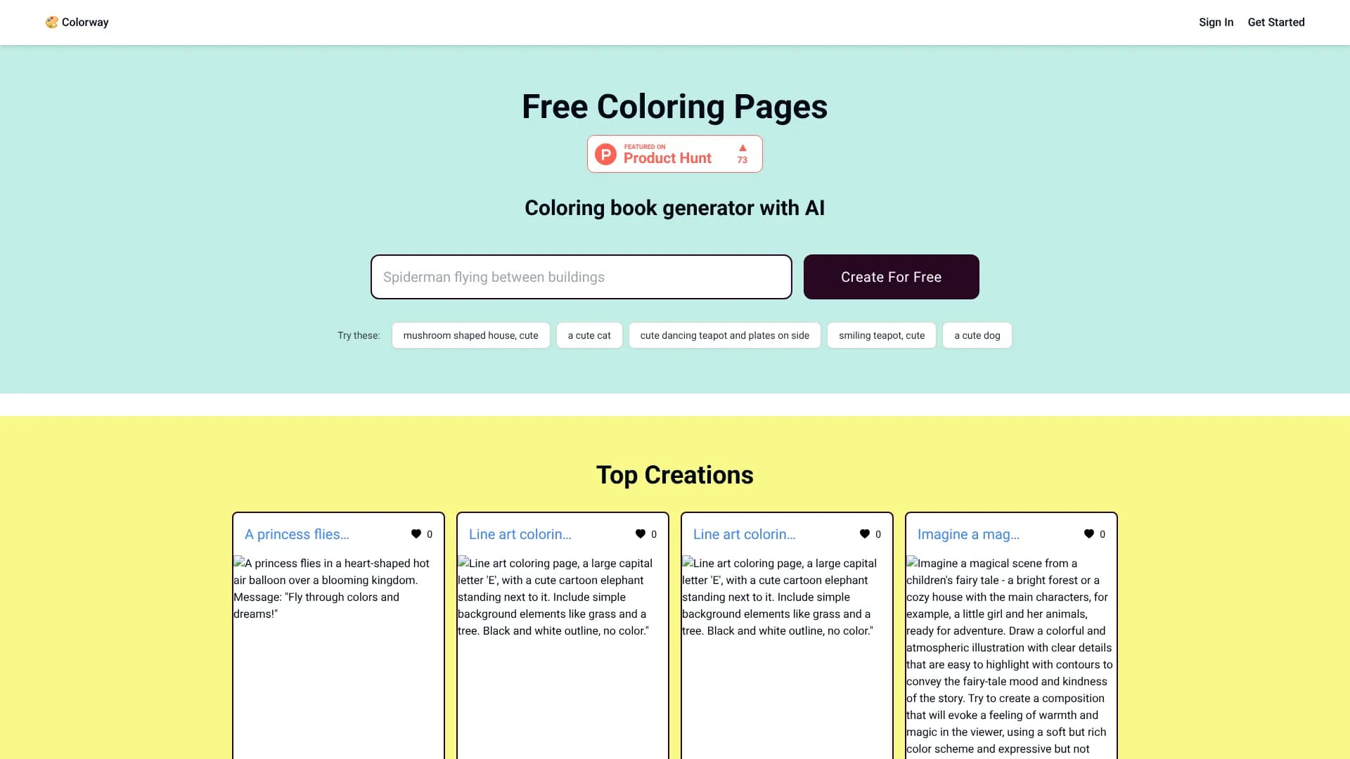 Free Coloring Pages — Coloring book generator with AI