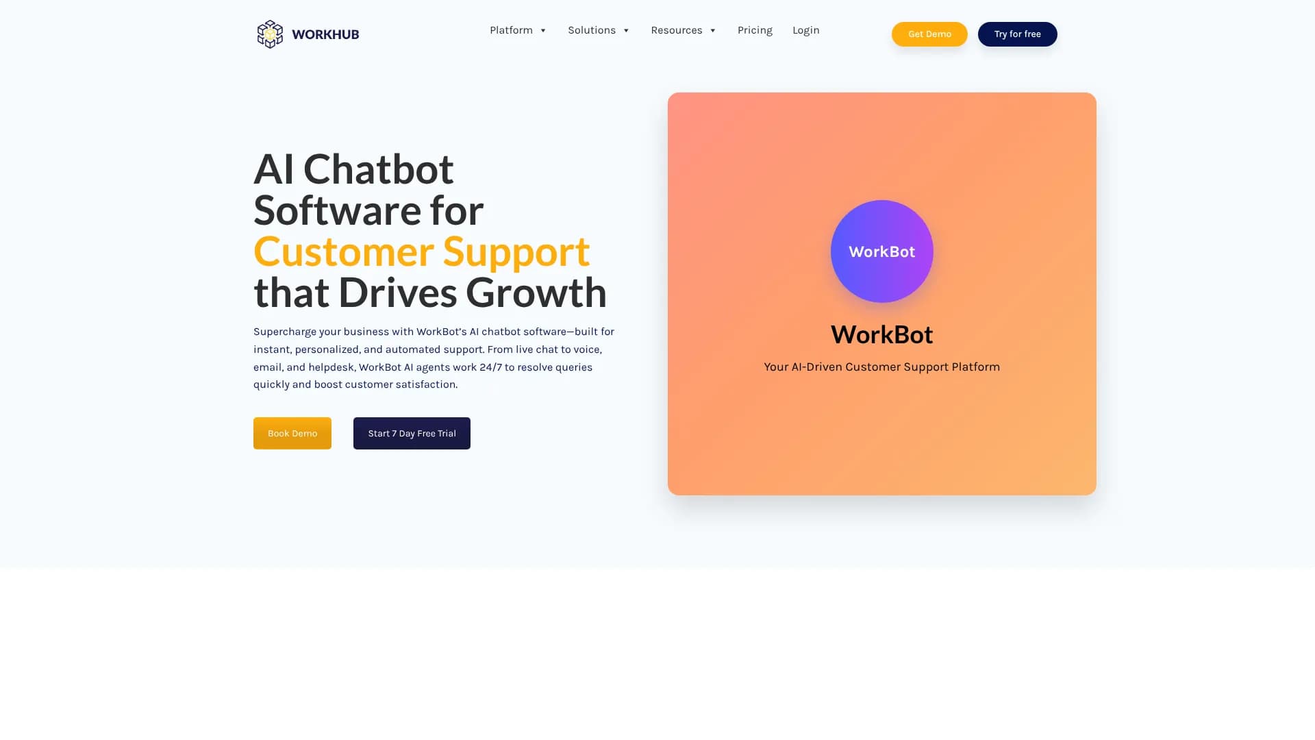 WorkBot AI Chatbot Platform