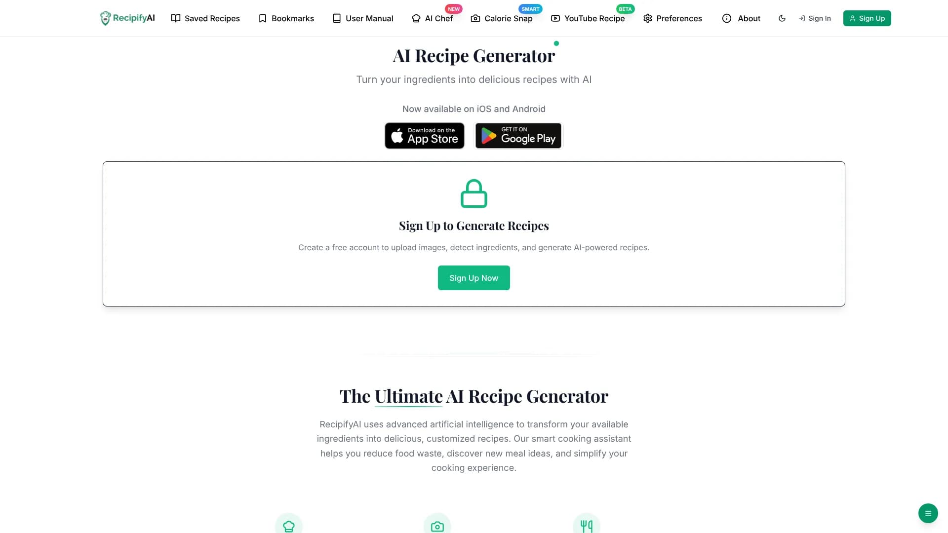 AI Recipe Generator — RecipifyAI