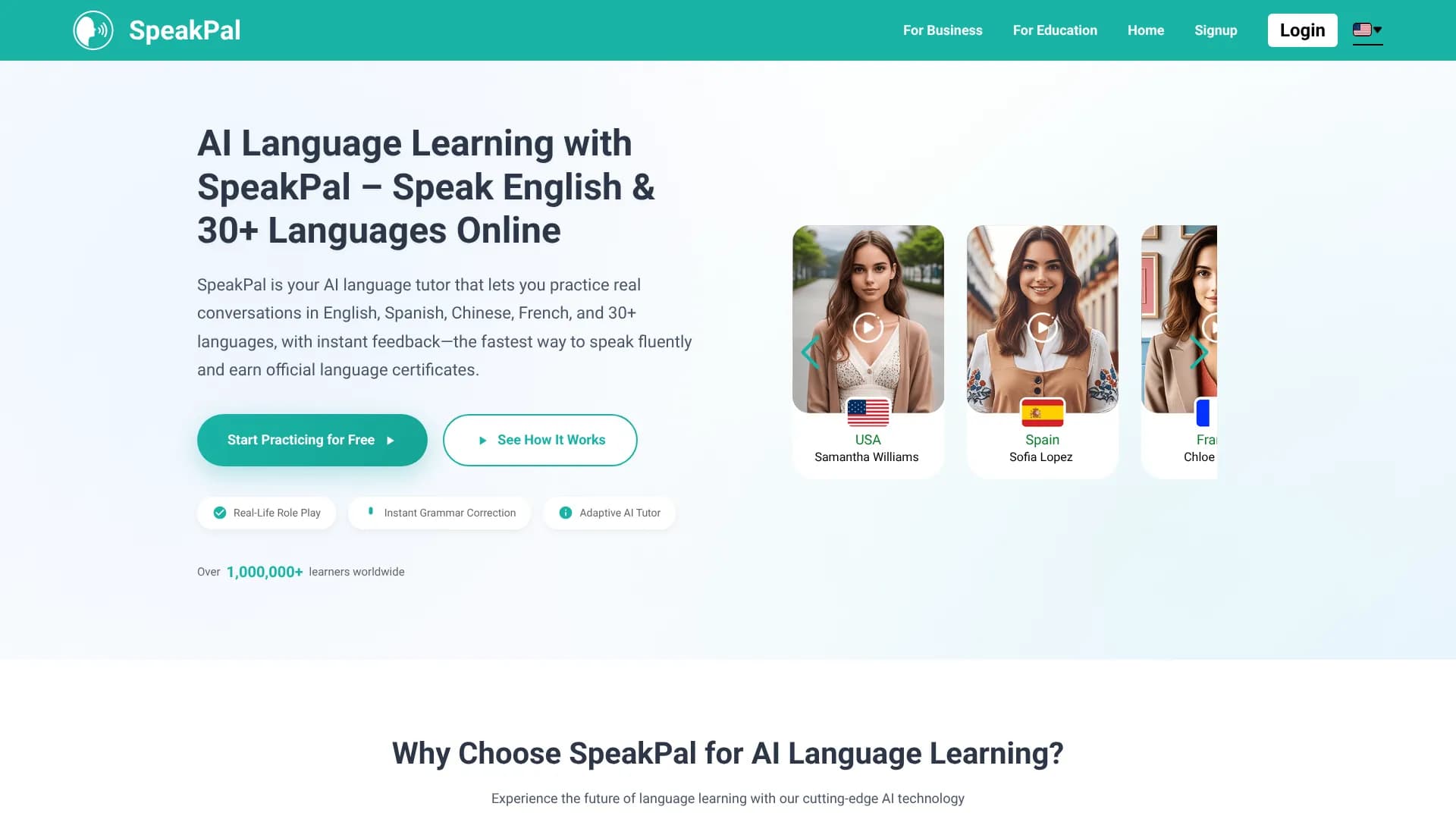 SpeakPal — AI Language Tutor (English + 30+ languages)
