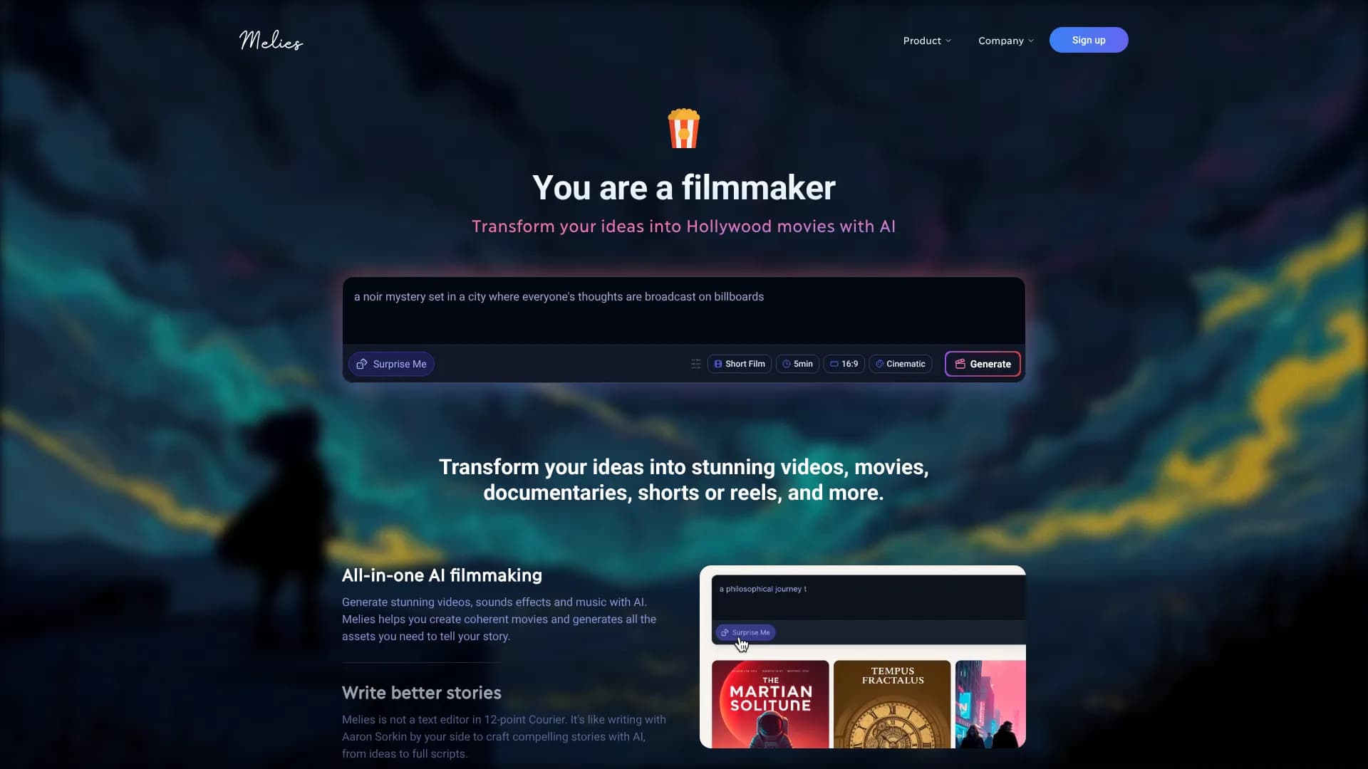 Melies AI Movie Poster Generator