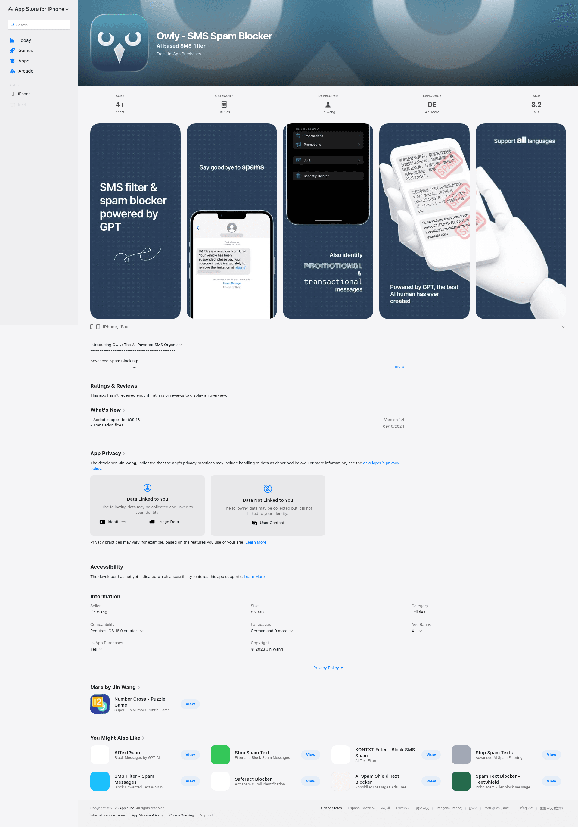 Owly - SMS Spam Blocker