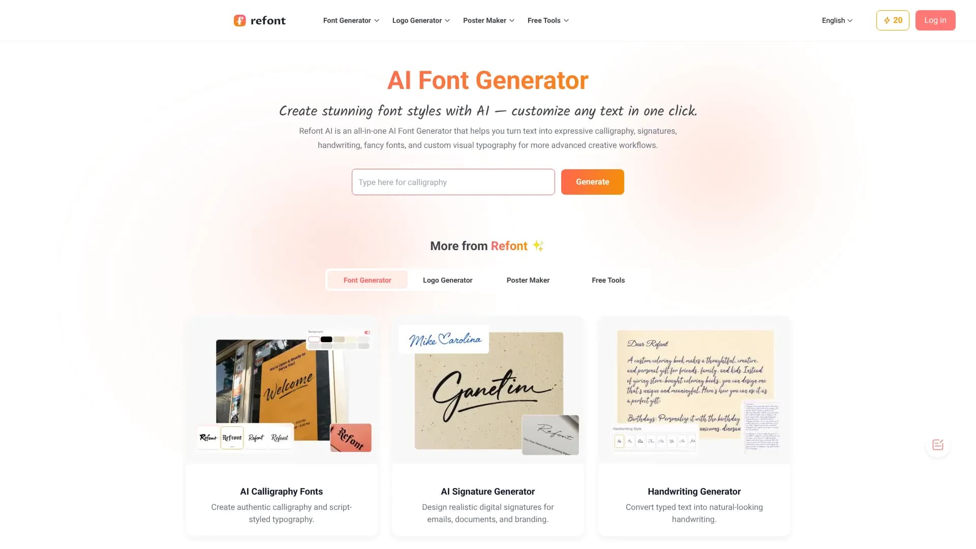 AI Font Generator — Refont AI