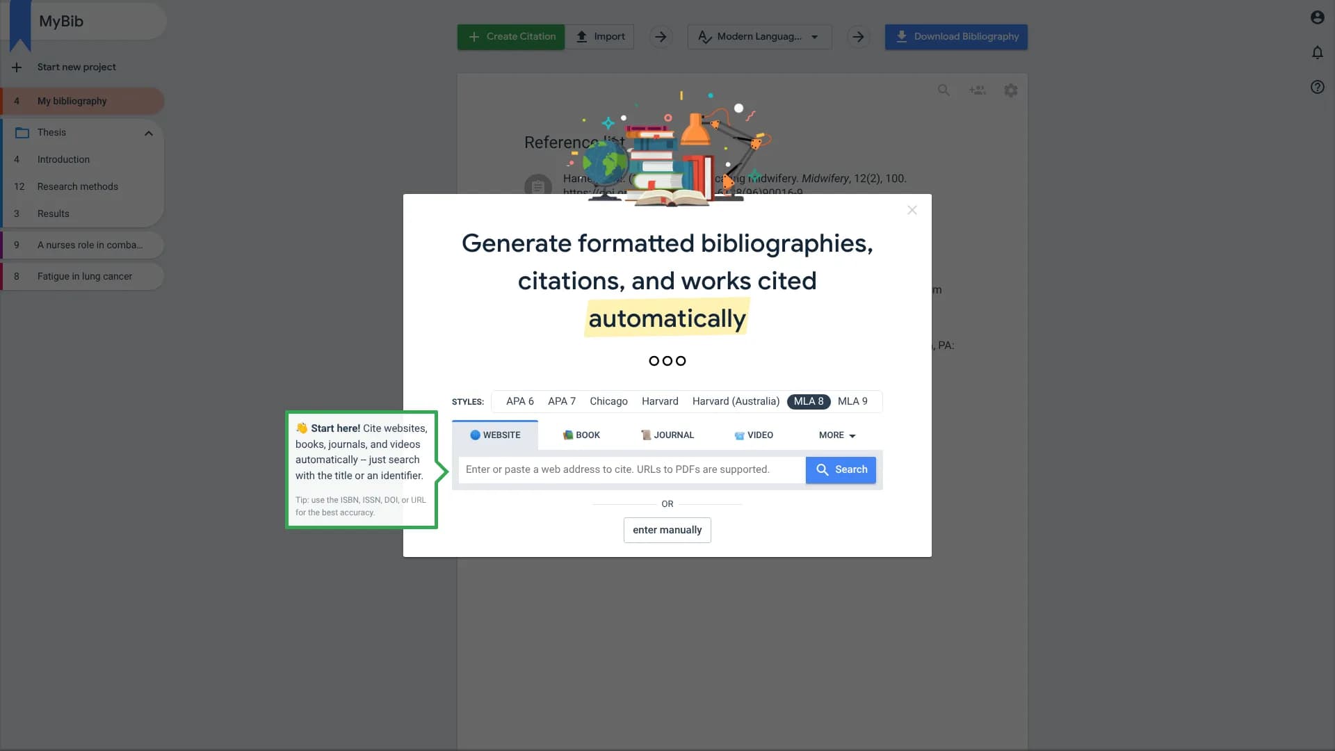 MyBib Harvard Referencing Generator