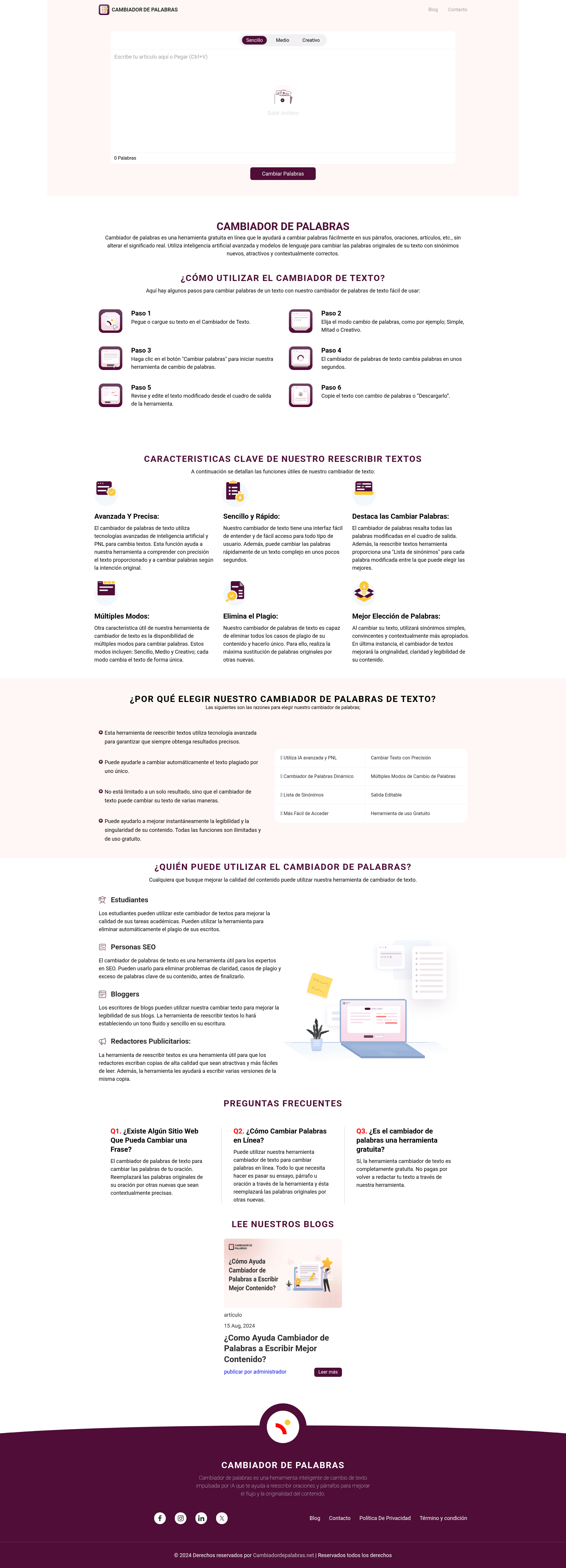 Cambiador De Palabras