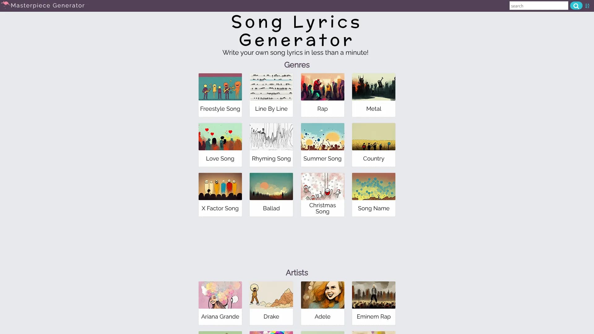 Song Lyrics Generator