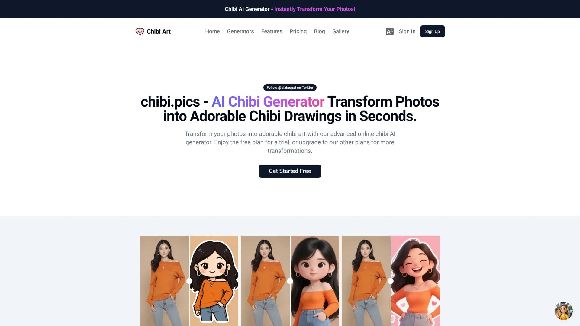 Chibi AI Sticker Generator