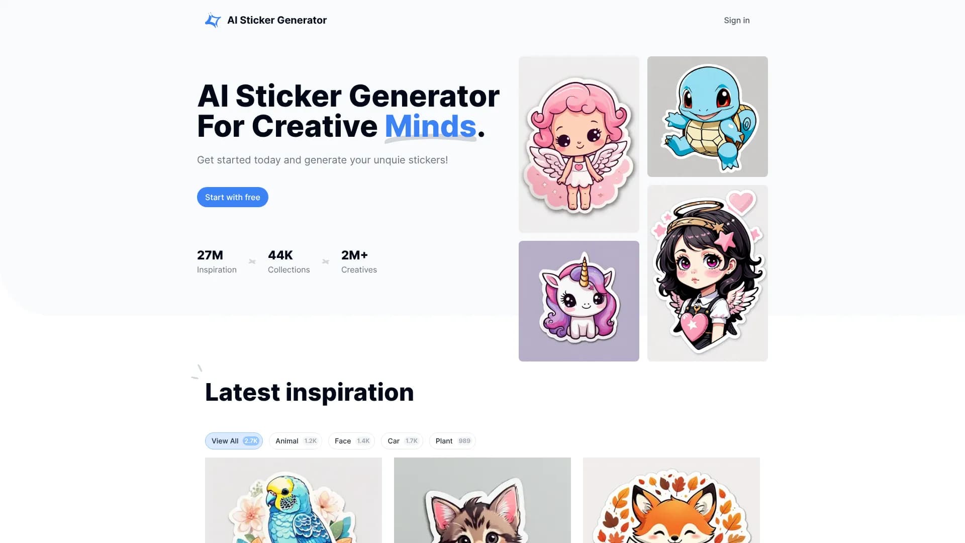 AI Sticker Generator — CreativeMinds