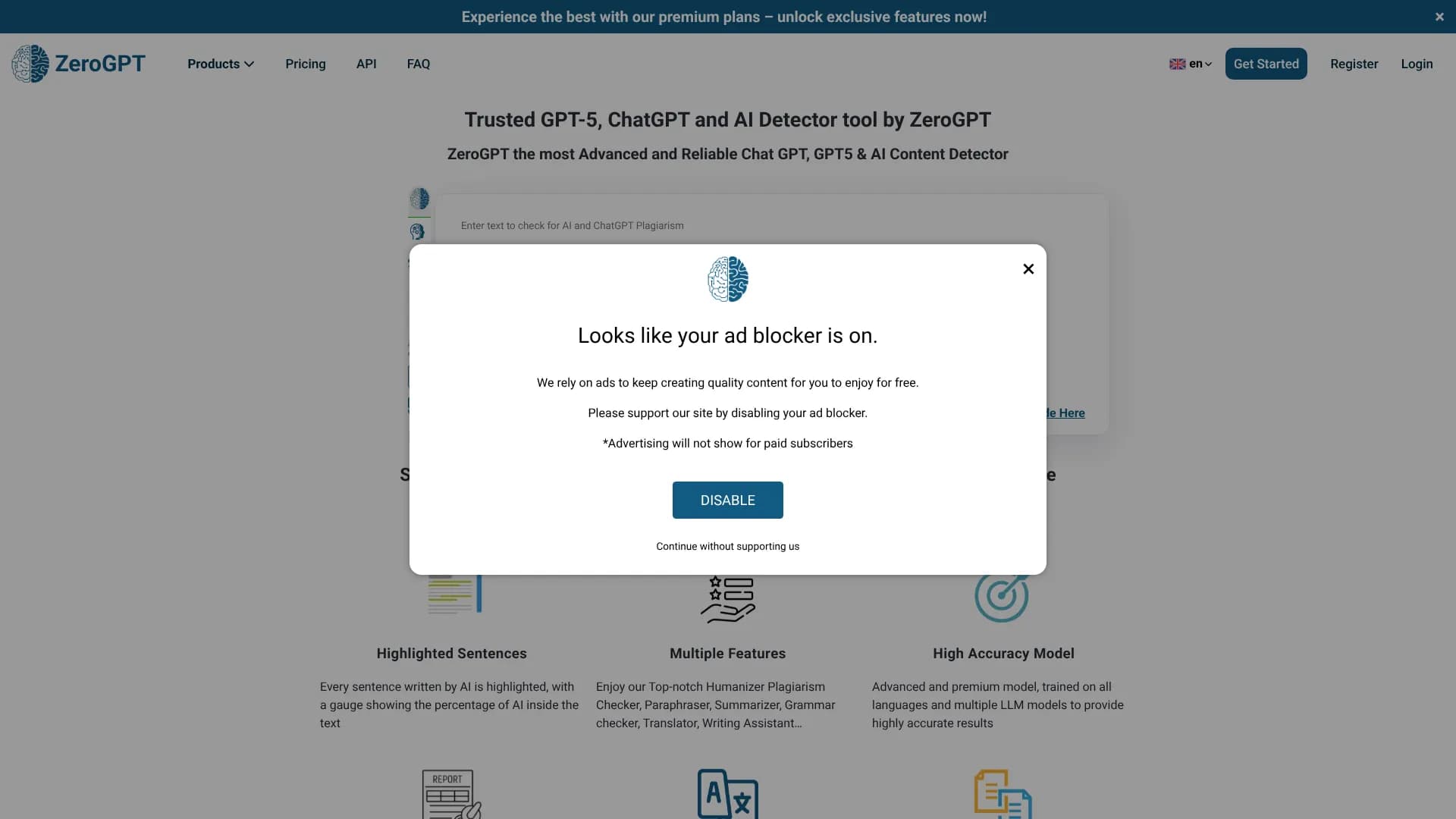 ZeroGPT AI Image Detector