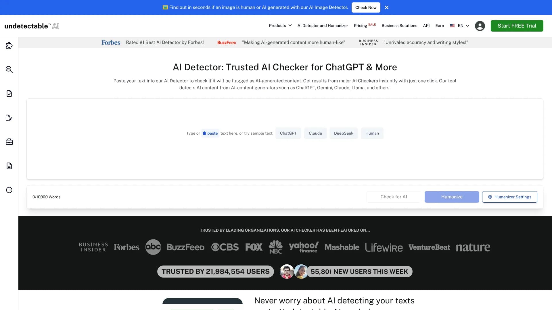 Undetectable AI Image Detector
