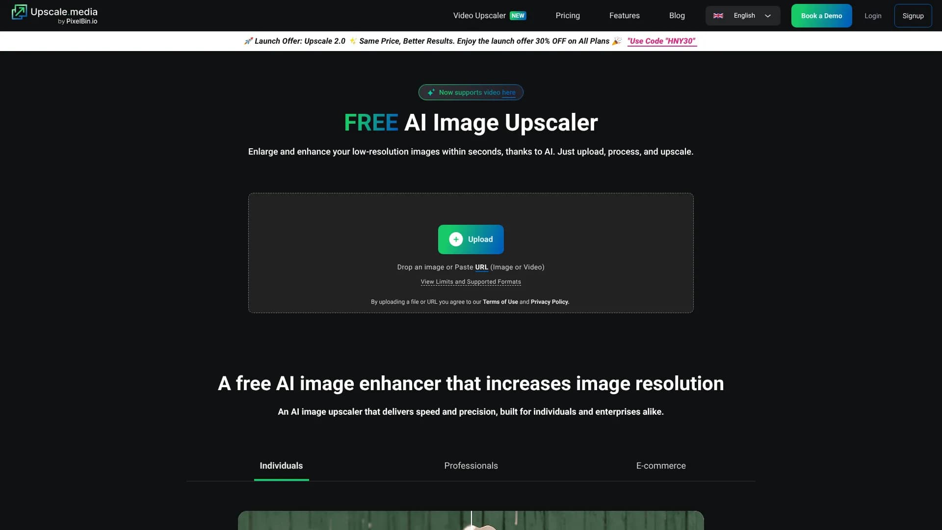 Upscale.media - Image Sharpener