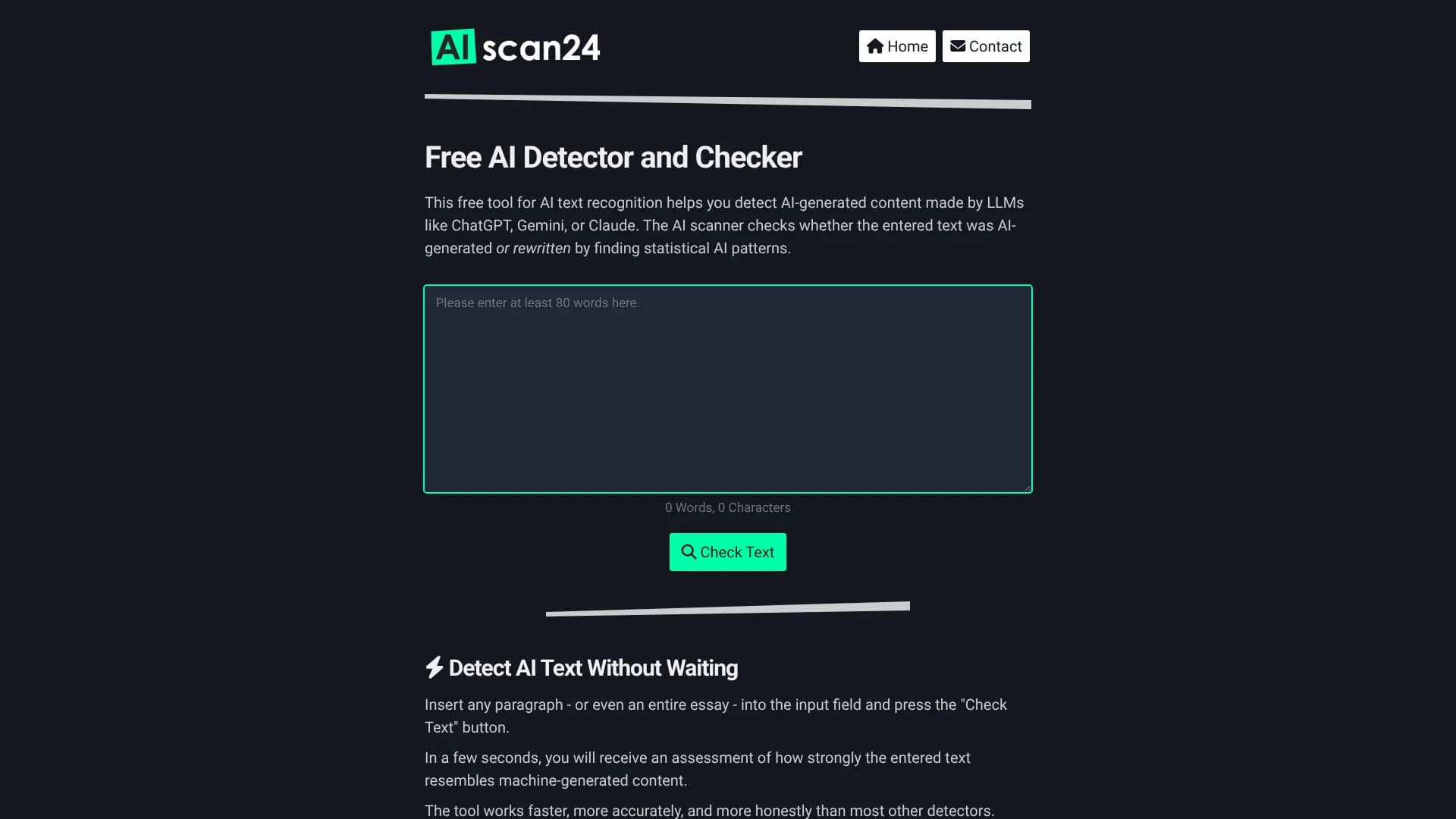 Free AI Detector and Checker