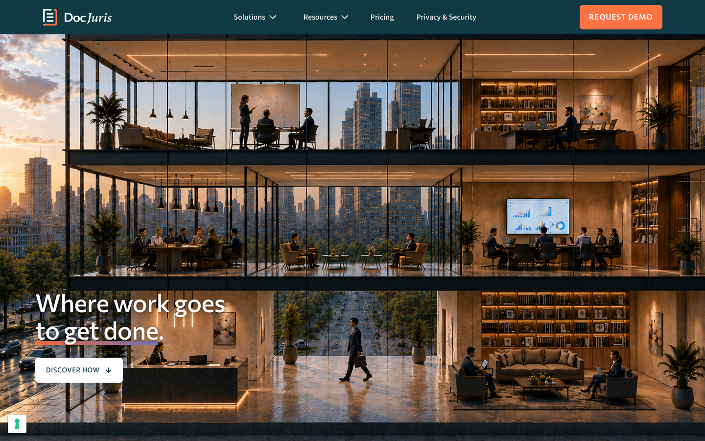 DocJuris homepage screenshot captured 2026-08-28