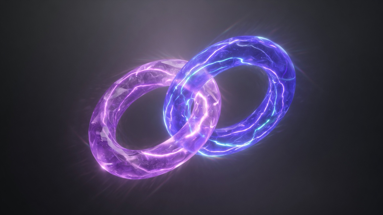 Abstract editorial illustration in violet and blue for qwen 3 8 max prime vs claude opus 5 5