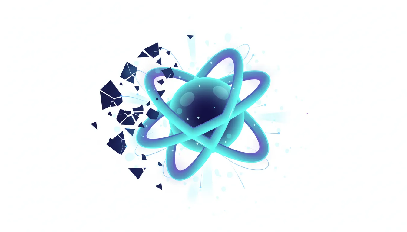 Abstract glowing atomic structure with orbiting rings, symbolizing AI innovation and technological advancement.