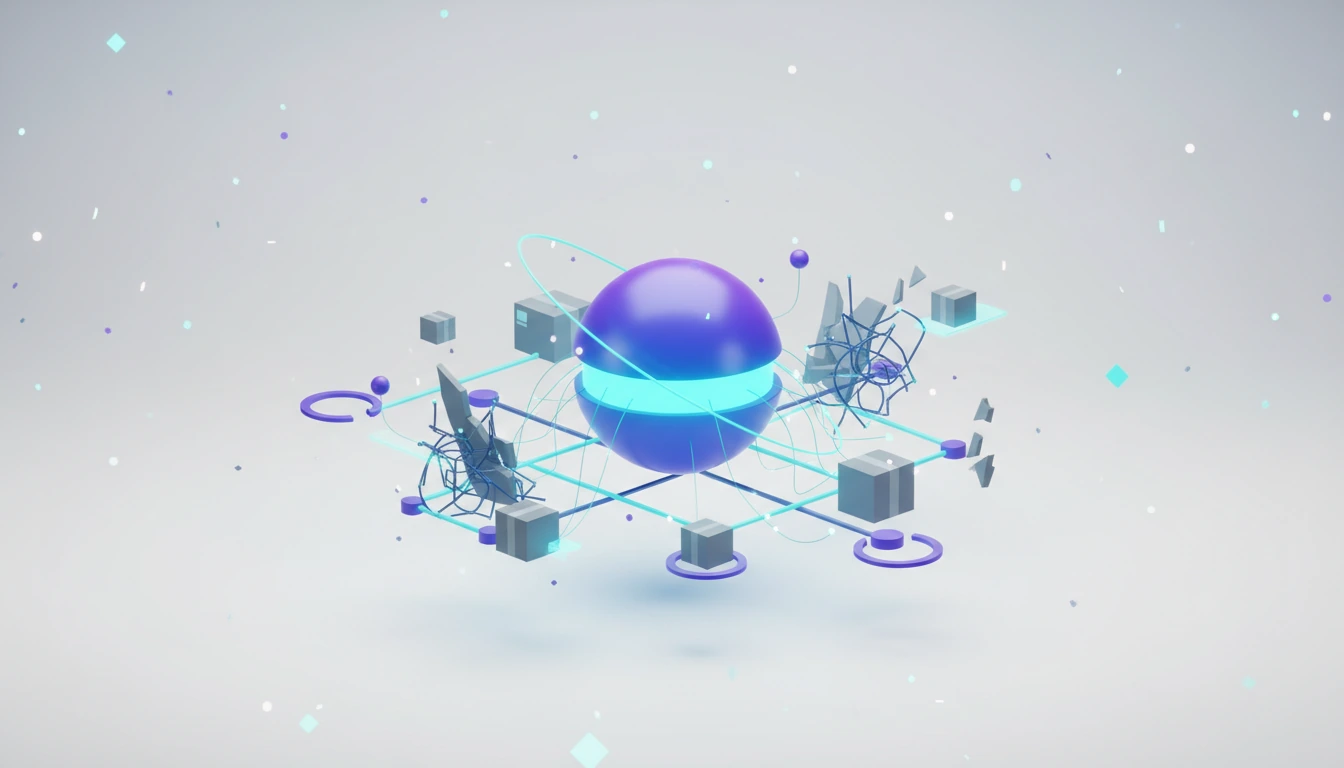 AI agent navigating a delivery network with some successful and some incomplete deliveries, illustrating limited business value.