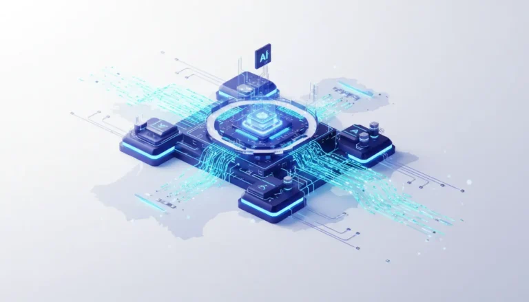 Abstract illustration of France building sovereign AI factories with NVIDIA infrastructure