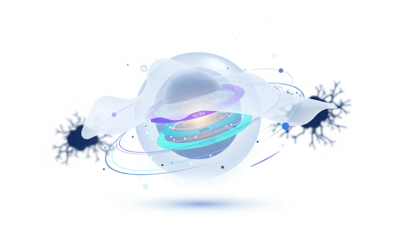 Abstract visualization of Google's Gemini AI model layers, showing 'ULTRA' and 'PRO' tiers within a glowing sphere, symbolizing AI strategy.
